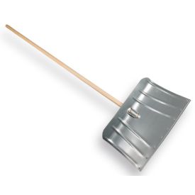 Sneeuwschuiver staal 45x30 cm met klembeugel en houten steel 140 cm