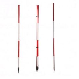 Houten jalons rood/wit