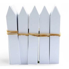 Steeketiketten plastic 14x2 Wit pak a 500 stuks