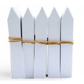 Steeketiketten plastic 25x2,5 Wit pak a 250 stuks