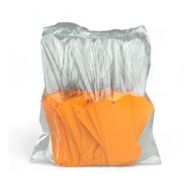 Hangetiketten plastic 12x5 Kleur Oranje zak a 250 stuks