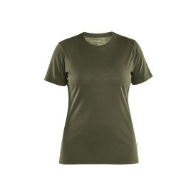 Blaklader T-shirt Dames Merinowol 3537 maat XS Groen