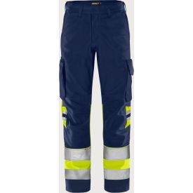 Fristads Werkbroek Stretch 2651 Klasse 2 maat 44 Navyblauw/Fluor Geel