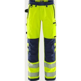 Fristads Werkbroek Stretch 2645 Klasse 2 maat 42 korte maat Navyblauw/Fluor Geel
