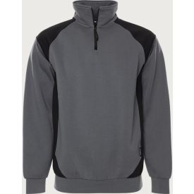 Fristads Sweater 7048 60 graden wasbaar Maat XS Grijs/Zwart