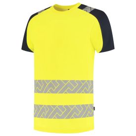 Tricorp T-Shirt Redefined 60 graden wasbaar Klasse 2 Maat XS Fluor Geel/Donkerblauw