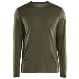 Blaklader T-Shirt Merinowol Lange Mouwen 3538 Maat XS Donkergroen