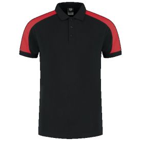Tricorp Poloshirt Bicolor Redefined maat XS Zwart/Rood