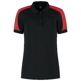 Tricorp Poloshirt Dames Bicolor Redefined maat XS Zwart/Rood