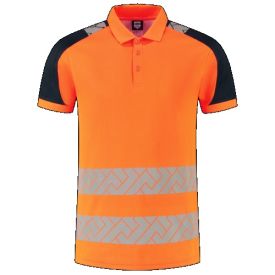 Tricorp Poloshirt Redefined Klasse 2 maat XS Fluor Oranje/Donkerblauw