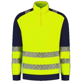 Tricorp Zip Sweater 60 graden wasbaar Redefined Klasse 2 maat XS Fluor Geel/Donkerblauw