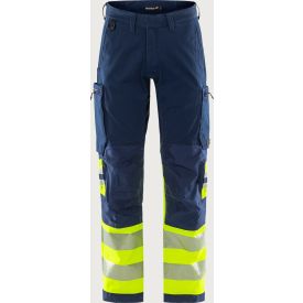 Fristads Werkbroek Stretch 2647 GSTP Klasse 1 maat 44 Navyblauw/Fluor Geel