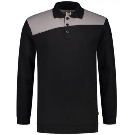Tricorp Polosweater Bicolor Naden maat 5XL Zwart/Grijs