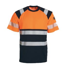 Tranemo T-shirt 437111 Klasse 2 maat 4XL Fluor Oranje/Navyblauw