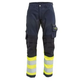 Tranemo Werkbroek  met stretch 4321 Klasse 1 maat 56 lengte maat Navyblauw/Fluor Geel
