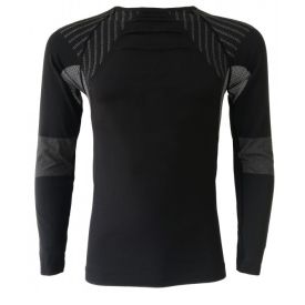 Amazone Thermoshirt stretch lange mouw maat 3XL-4XL Zwart/Grijs