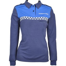 Polo BOA VNG Dames lange mouw maat XXL Navyblauw/Royalblauw