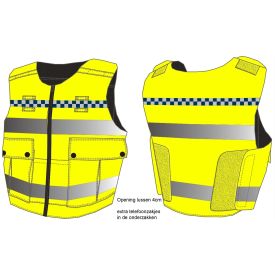 Hoes BOA 2.0 Engarde snit ex handhaving logo's maat 5XL Fluor Geel