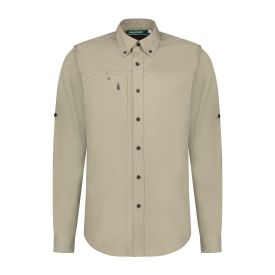Amazone Overhemd Circulair Stretch maat 4XL Licht Khaki