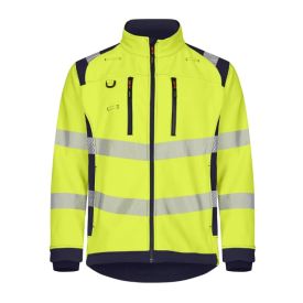 Tranemo Softshell jack 4332 Klasse 3 maat 4XL Fluor Geel/Navyblauw