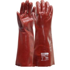 Spuithandschoen PVC Rood 45 CM maat OneSize Rood