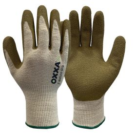 Oxxa handschoen E-nature Grip 52-000 maat 07 Olijfgroen/Naturel