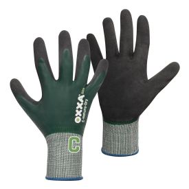 Oxxa handschoen E-Nature Dry Cut C 52-060 maat 07 Zwart/Groen