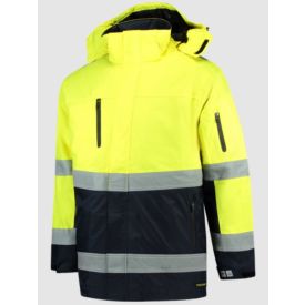 Tricorp Parka Bicolor Klasse 2 maat XS Fluor Geel/Navyblauw