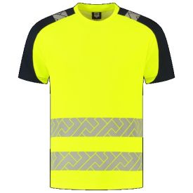 Tricorp T-shirt Redefined Klasse 2 maat XS Fluor Geel/Donkerblauw