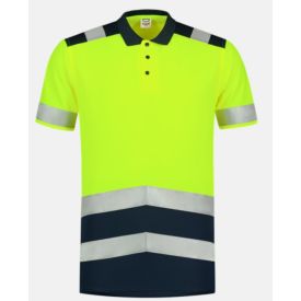 Tricorp Poloshirt Bicolor Klasse 1 maat XS Fluor Geel/Donkerblauw