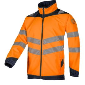 Sioen Softshelljas Aborg Klasse 3 maat 3XL Fluor Oranje/Navyblauw